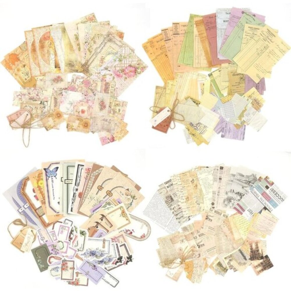New Scrapbook Papers, 400 sheets of journaling supplies for Vintage Crafts